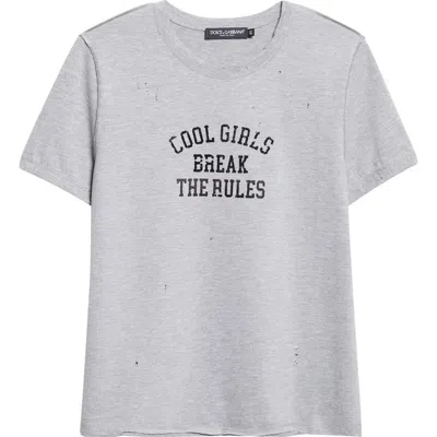 Dolce & Gabbana Dolce&gabbana Jersey Graphic T-shirt In Gray