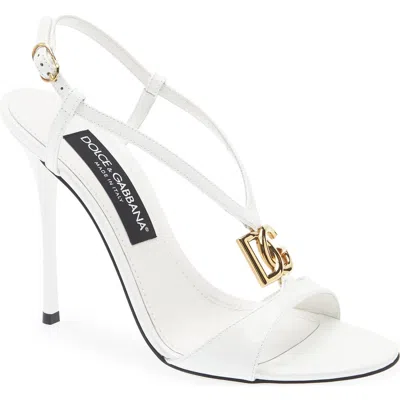 Dolce & Gabbana Dolce&gabbana Keira 2.0 Strappy Sandal In 80002 Bianco Ottico