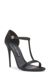 Dolce & Gabbana Woman Sandals Black Size 7.5 Textile Fibers In Black