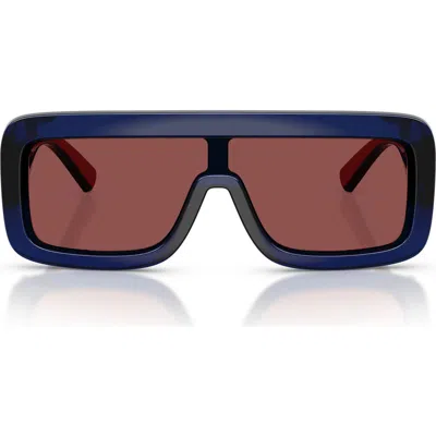 Dolce & Gabbana Dolce&gabbana Kids' 118mm Rectangular Shield Sunglasses In Blue