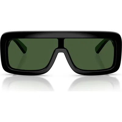 Dolce & Gabbana Dolce&gabbana Kids' 118mm Rectangular Shield Sunglasses In Green