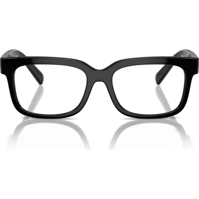 Dolce & Gabbana Dolce&gabbana Kids' 47mm Rectangular Optical Glasses In Black