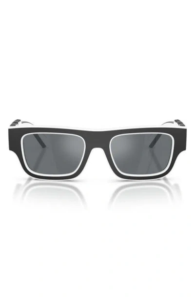 Dolce & Gabbana Dolce&gabbana Kids' 47mm Small Rectangular Sunglasses In Black