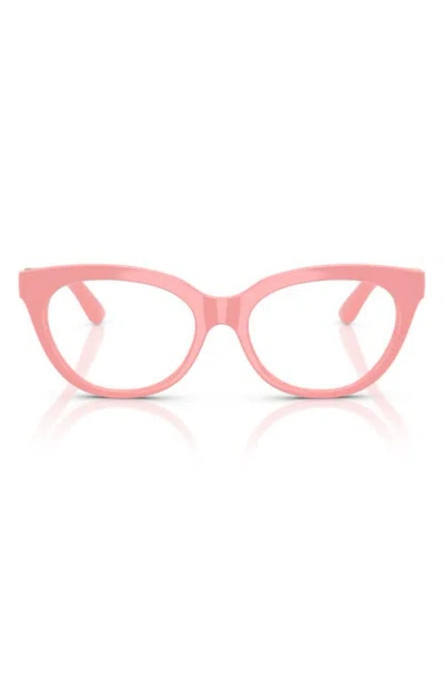 Dolce & Gabbana Dolce&gabbana Kids' 48mm Small Butterfly Optical Glasses In Pink