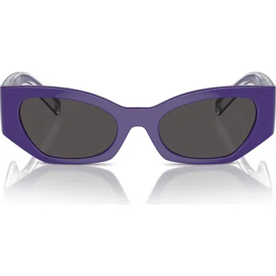 Dolce & Gabbana Dolce&gabbana Kids' 48mm Small Cat Eye Sunglasses In Purple