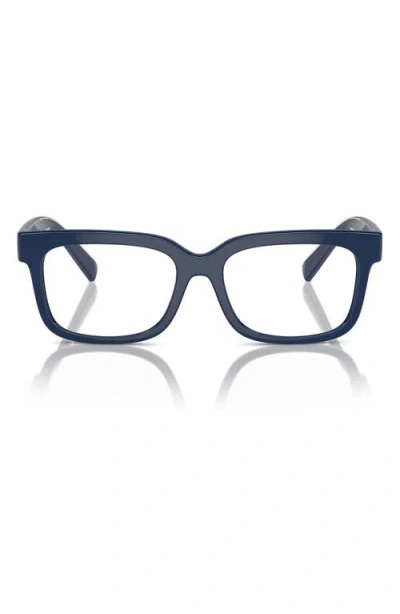 Dolce & Gabbana Dolce&gabbana Kids' 49mm Rectangular Optical Glasses In Blue