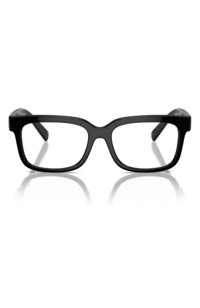 Dolce & Gabbana Dolce&gabbana Kids' 49mm Rectangular Optical Glasses In Black