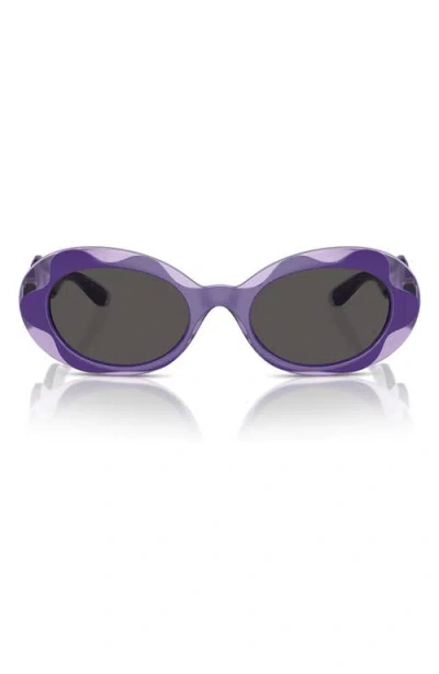 Dolce & Gabbana Dolce&gabbana Kids' 49mm Small Oval Sunglasses In Purple