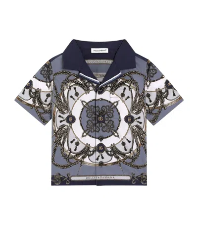 Dolce & Gabbana Dolce&gabbana Kids Cargo Print Shirt In Blue