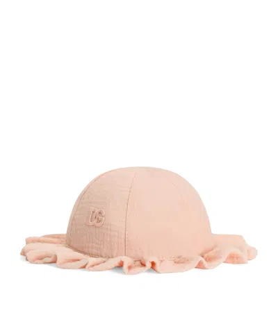 Dolce & Gabbana Dolce&gabbana Kids Cotton Gauze Hat In Pink