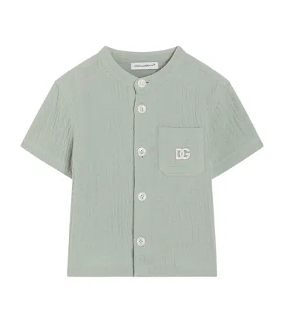 Dolce & Gabbana Dolce&gabbana Kids Cotton Gauze Shirt In Green
