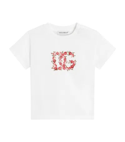 Dolce & Gabbana Dolce&gabbana Kids Cotton Logo T-shirt In White