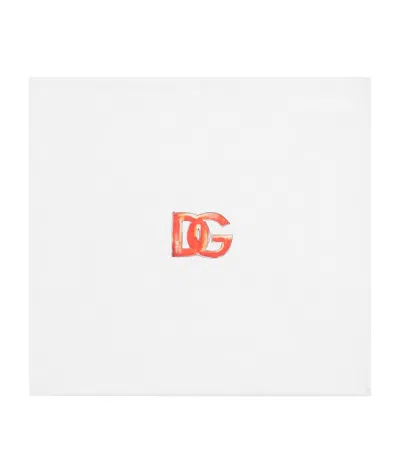 Dolce & Gabbana Dolce&gabbana Kids Cotton Majolica Print Blanket In White