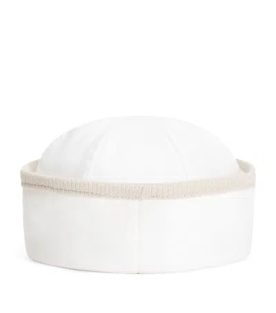 Dolce & Gabbana Dolce&gabbana Kids Cotton Piqué Sailor Hat In White