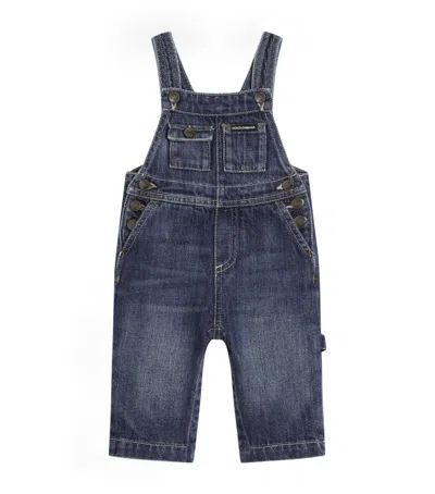 Dolce & Gabbana Dolce&gabbana Kids Denim Dungarees In Blue