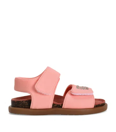 Dolce & Gabbana Dolce&gabbana Kids Embellished Dg Sandals In Pink