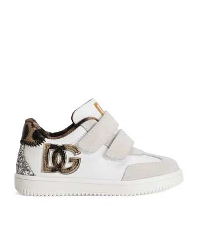 Dolce & Gabbana Dolce&gabbana Kids Embellished Dg Sneakers In White