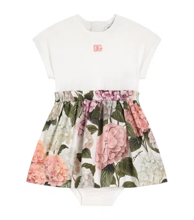 Dolce & Gabbana Dolce&gabbana Kids Hydrangea T-shirt Dress And Bloomers In White