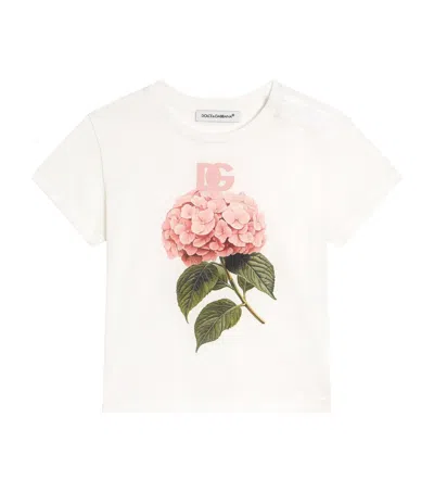 Dolce & Gabbana Dolce&gabbana Kids Hydrangea T-shirt In White