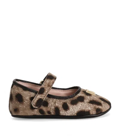 Dolce & Gabbana Dolce&gabbana Kids Leopard Print Ballet Flats In Animal Print