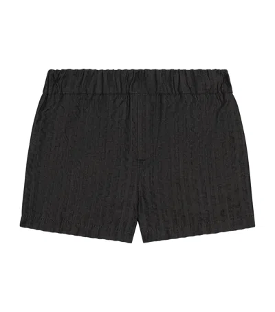 Dolce & Gabbana Dolce&gabbana Kids Logo-pocket Denim Shorts In Black