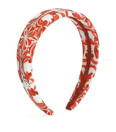 Dolce & Gabbana Dolce&gabbana Kids Majolica Print Hairband In Multi