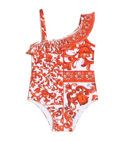 Dolce & Gabbana Girls' One Piece Swimsuit - Little Kid, Big Kid In Red