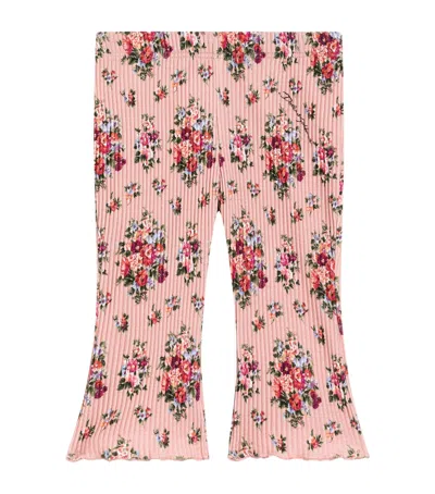Dolce & Gabbana Babies' Floral-print Trousers In Pink