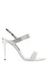 Dolce & Gabbana Embellished Satin Keira Mini Sandals With 10.5 Cm Heel Height