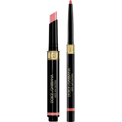 Dolce & Gabbana Dolce&gabbana Kiss My Gloss! 4d Lip Gloss Stick & Lip Liner Set In 1 Pink