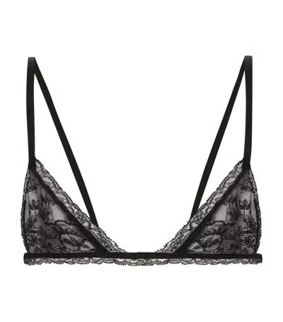 Dolce & Gabbana Dolce&gabbana Lace Micro Bra In Black