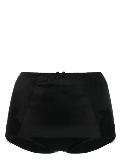 Dolce & Gabbana Dolce&gabbana Lace-panelled Briefs In Black