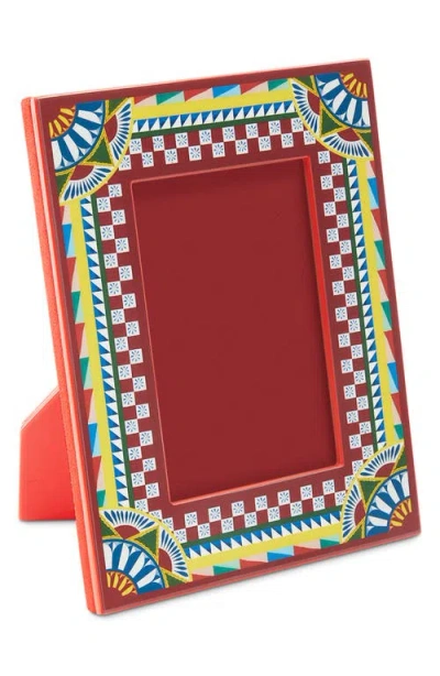 Dolce & Gabbana Dolce&gabbana Lacquered Wood 5 X 7-inch Picture Frame In Burgundy