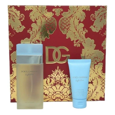 Dolce & Gabbana Dolce And Gabbana Ladies Light Blue Gift Set Fragrances 8057971187430 In Blue / White