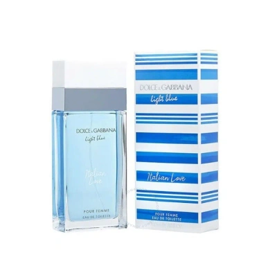 Dolce & Gabbana Dolce And Gabbana Ladies Light Blue Italian Love Edt Spray 3.38 oz (tester) Fragrances 3423222052775 In Blue / White