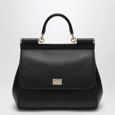 DOLCE & GABBANA DOLCE&GABBANA LARGE BLACK SICILY HAND BAG
