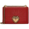 Dolce & Gabbana Dolce&gabbana Large Devotion Lambskin Leather Shoulder Bag In 87124 Red