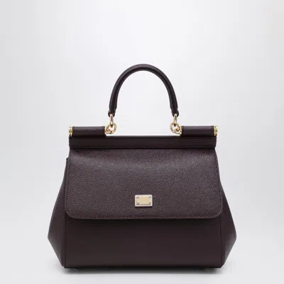 Dolce & Gabbana Dolce&gabbana Large Wine-colored Sicily Hand Bag Women In Red