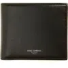 Dolce & Gabbana Black Wallet With Front Logo Detail In 80999 Nero