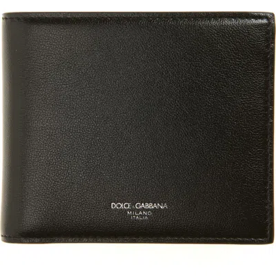 Dolce & Gabbana Dolce&gabbana Leather Bifold Wallet In Black