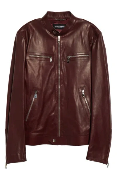 DOLCE & GABBANA DOLCE&GABBANA LEATHER BIKER JACKET
