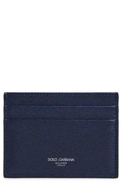 Dolce & Gabbana Dolce&gabbana Leather Card Holder In Blue