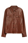 Dolce & Gabbana Dolce&gabbana Leather Trucker Jacket In A0227 Rame 2