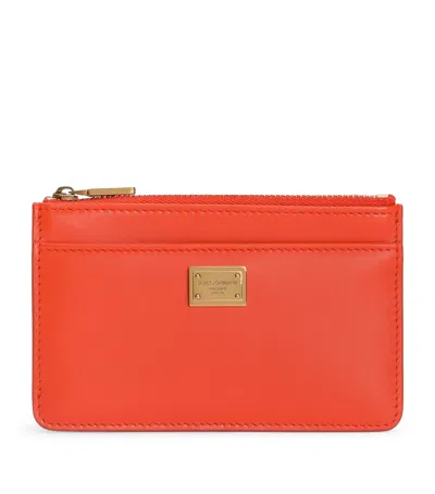 Dolce & Gabbana Dolce&gabbana Leather Zip Card Holder
