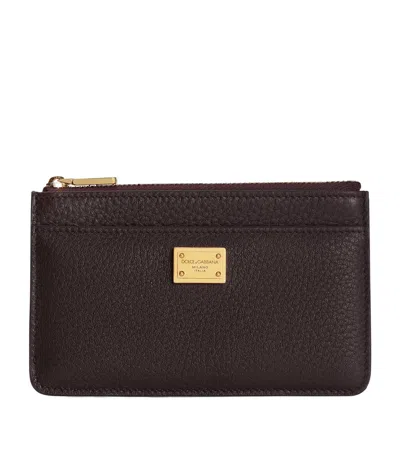 Dolce & Gabbana Dolce&gabbana Leather Zipped Card Holder
