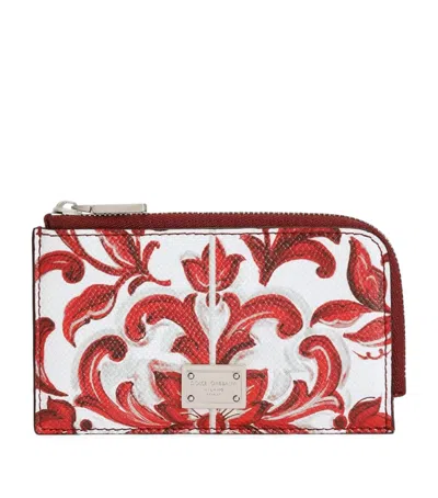 Dolce & Gabbana Dolce&gabbana Leather Zipped Majolica Card Holder