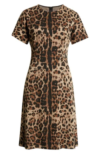 DOLCE & GABBANA DOLCE&GABBANA LEOPARD JACQUARD DRESS