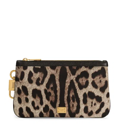 Dolce & Gabbana Dolce&gabbana Leopard Print Pouch In Animal Print