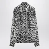 Dolce & Gabbana Animal Print Button Down Blouse
