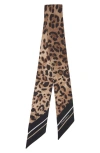 Dolce & Gabbana Leopard Silk Foulard In Hy5ld Leopardo F.leo